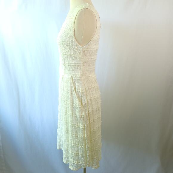Matilda Jane Smile Sweetly Ivory Off White Lace A-Line Sleeveless Dress Size 6 - Picture 4 of 9